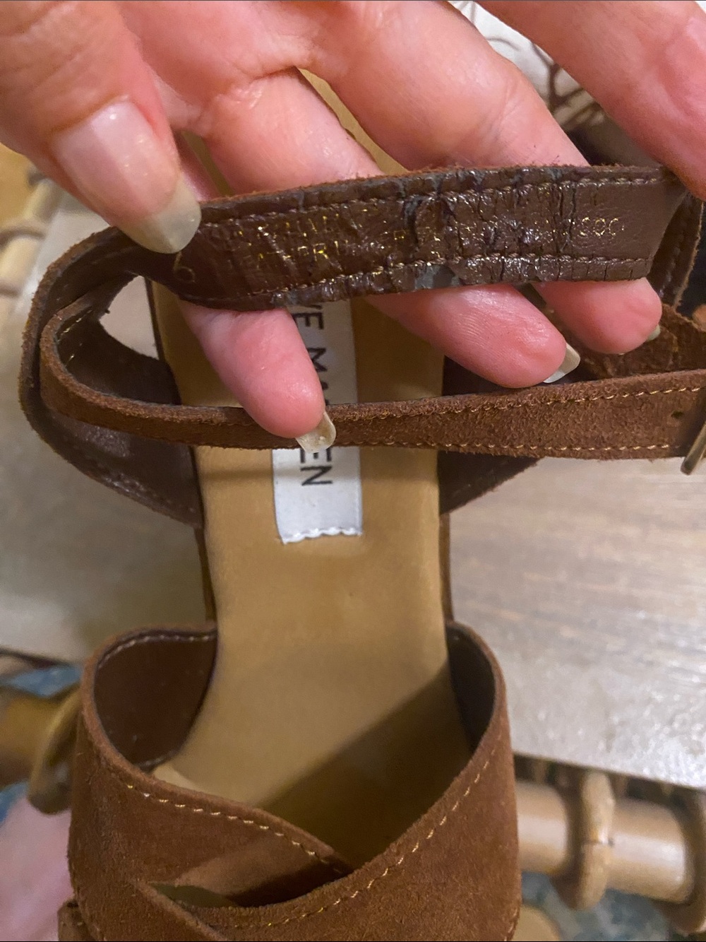 Steve Madden Liveana Heels —brown Suede Size 6 Excellent used Condition - Picture 4 of 5